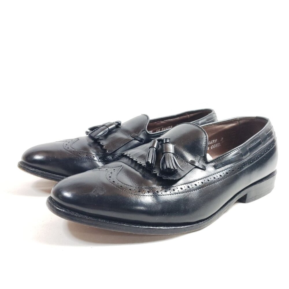 Allen Edmonds Mansfield Black Leather Tassel Loafers Mens  9.5 D Classic Wingtip - Picture 2 of 9